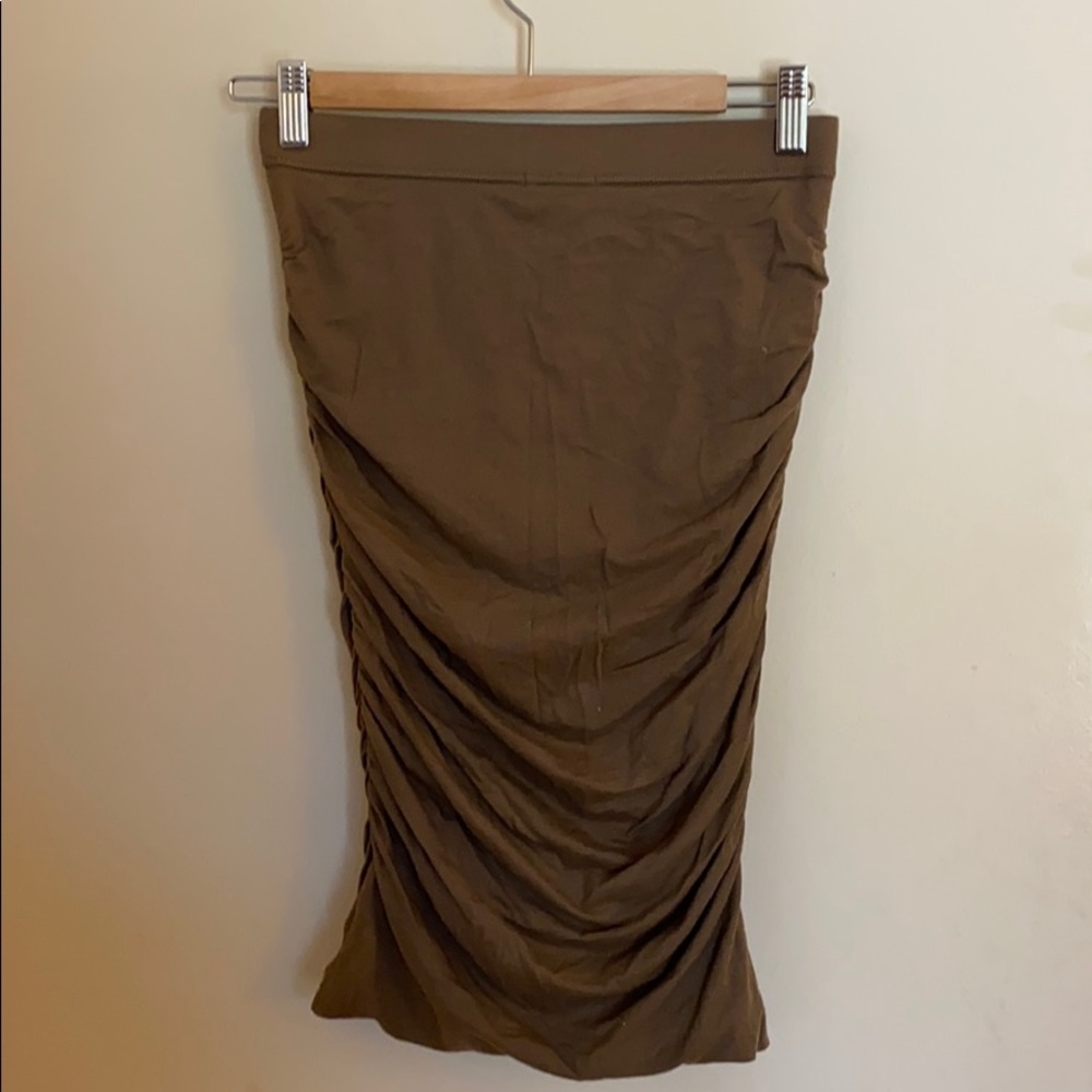 Club Monaco bodycon ruched skirt sz S